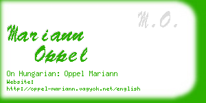 mariann oppel business card